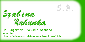 szabina mahunka business card